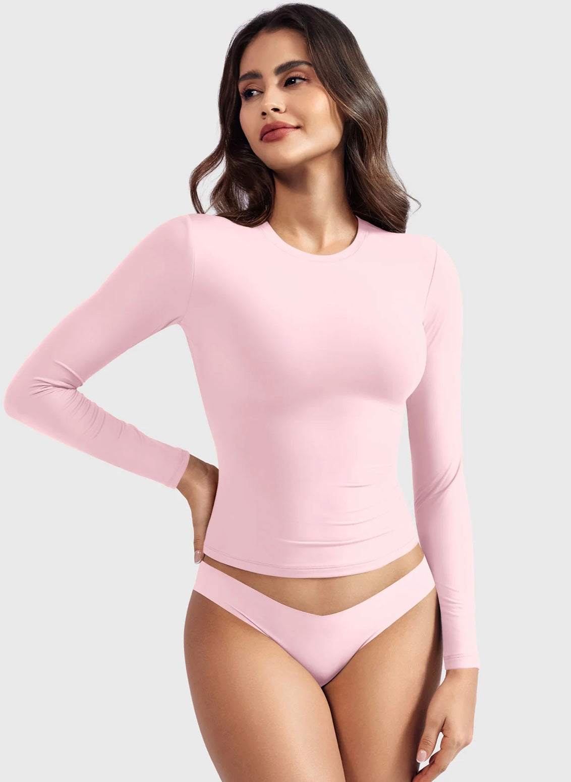 Eliza Long Sleeve Sculpting Basic Top