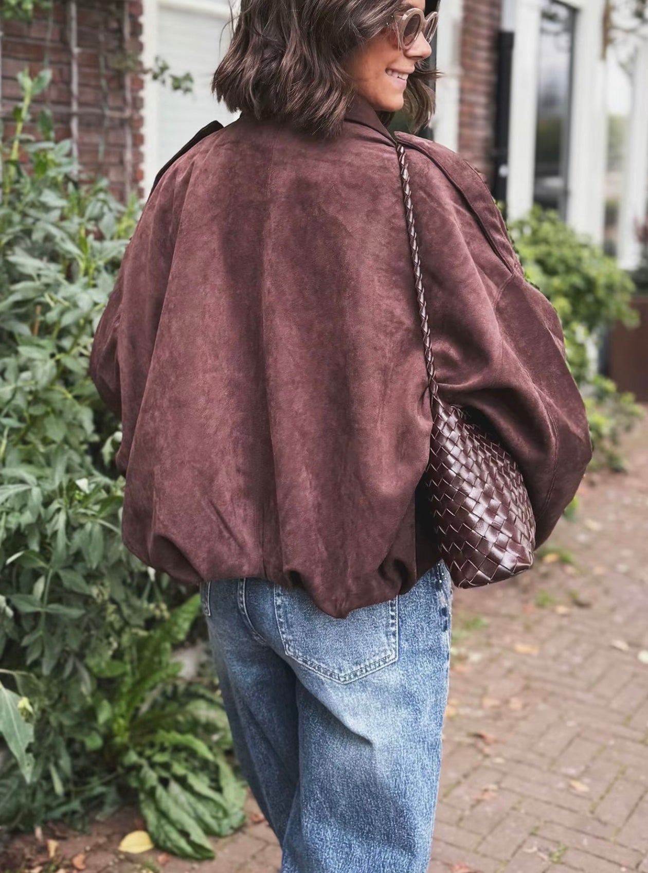 Sophia Suede Aviator Jacket