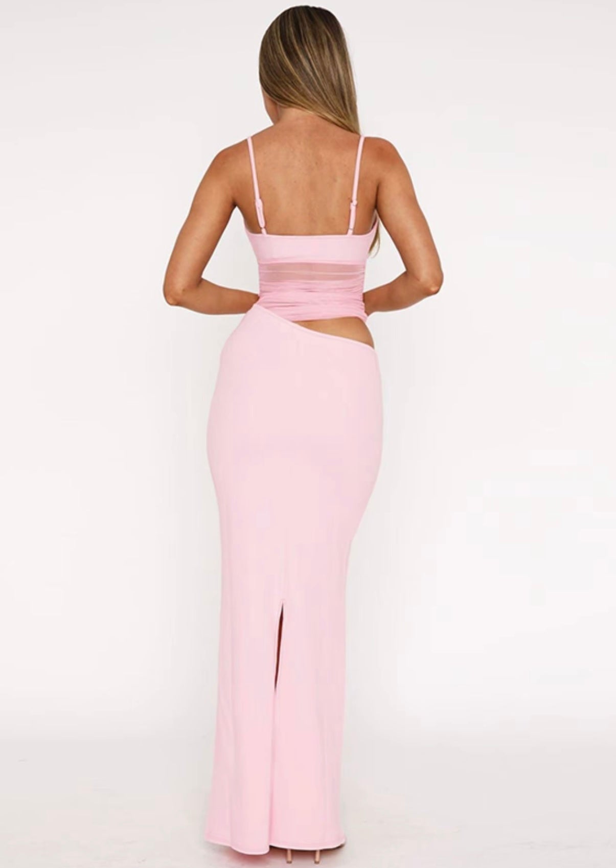 Audrey Cut Out Sheer Maxi Dress
