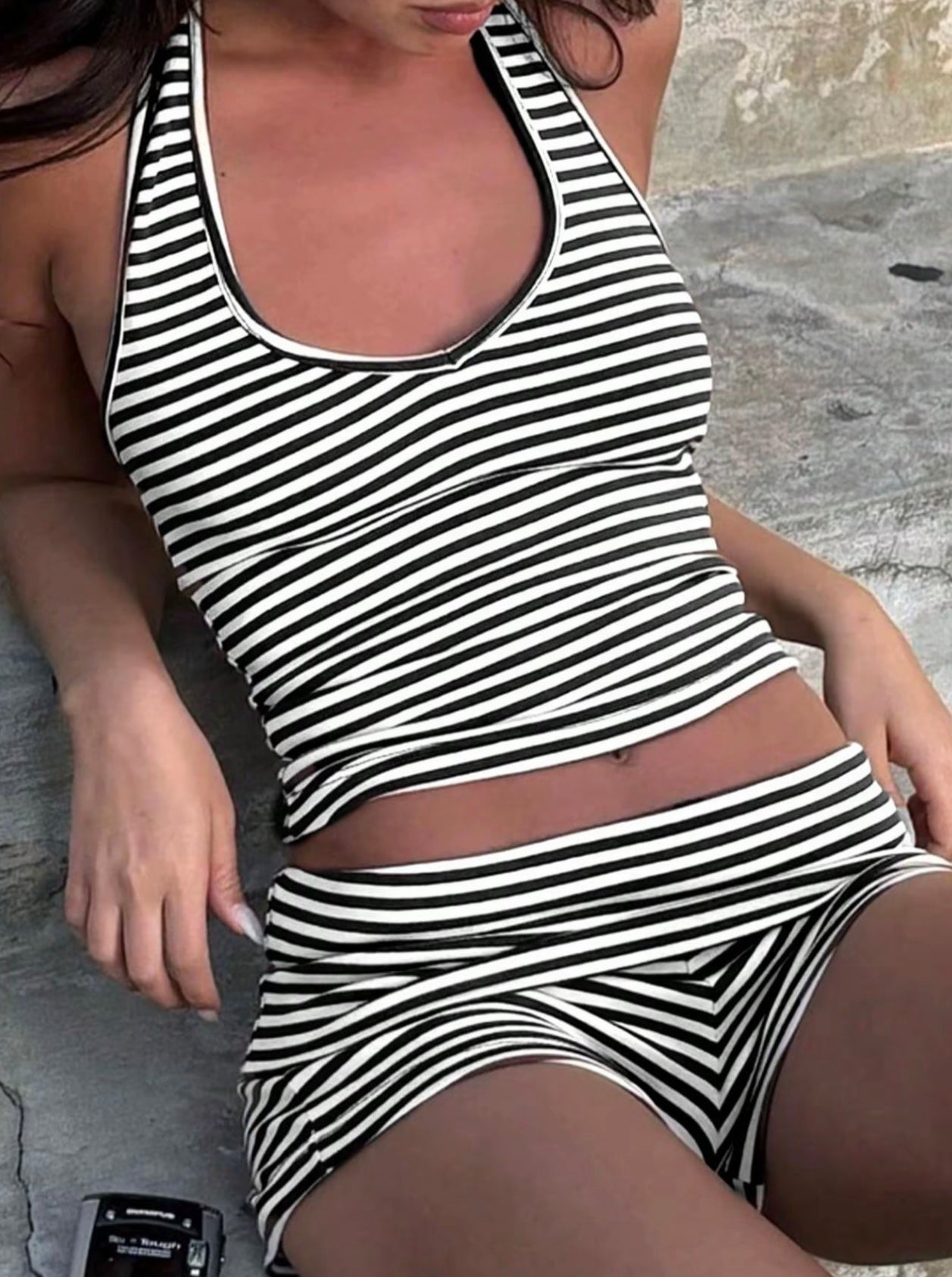 Tia Striped Two Piece