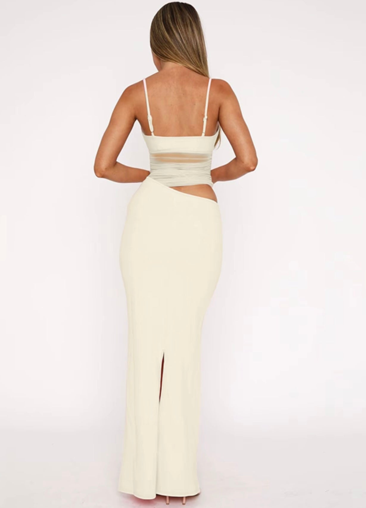 Audrey Cut Out Sheer Maxi Dress