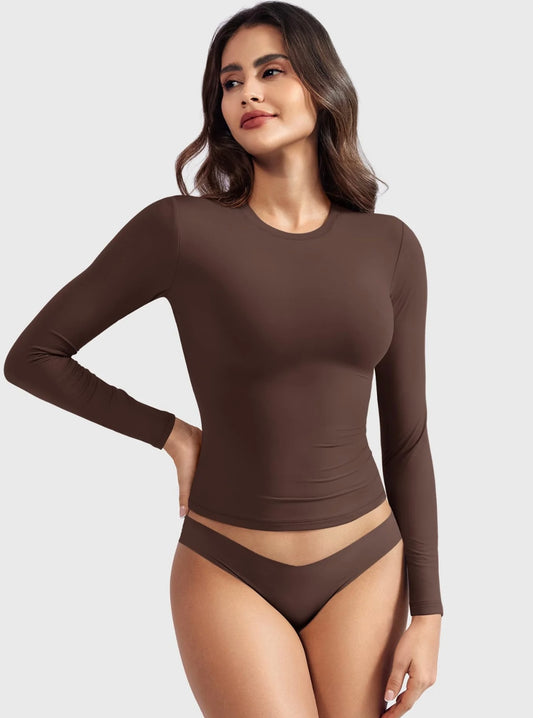 Eliza Long Sleeve Sculpting Basic Top