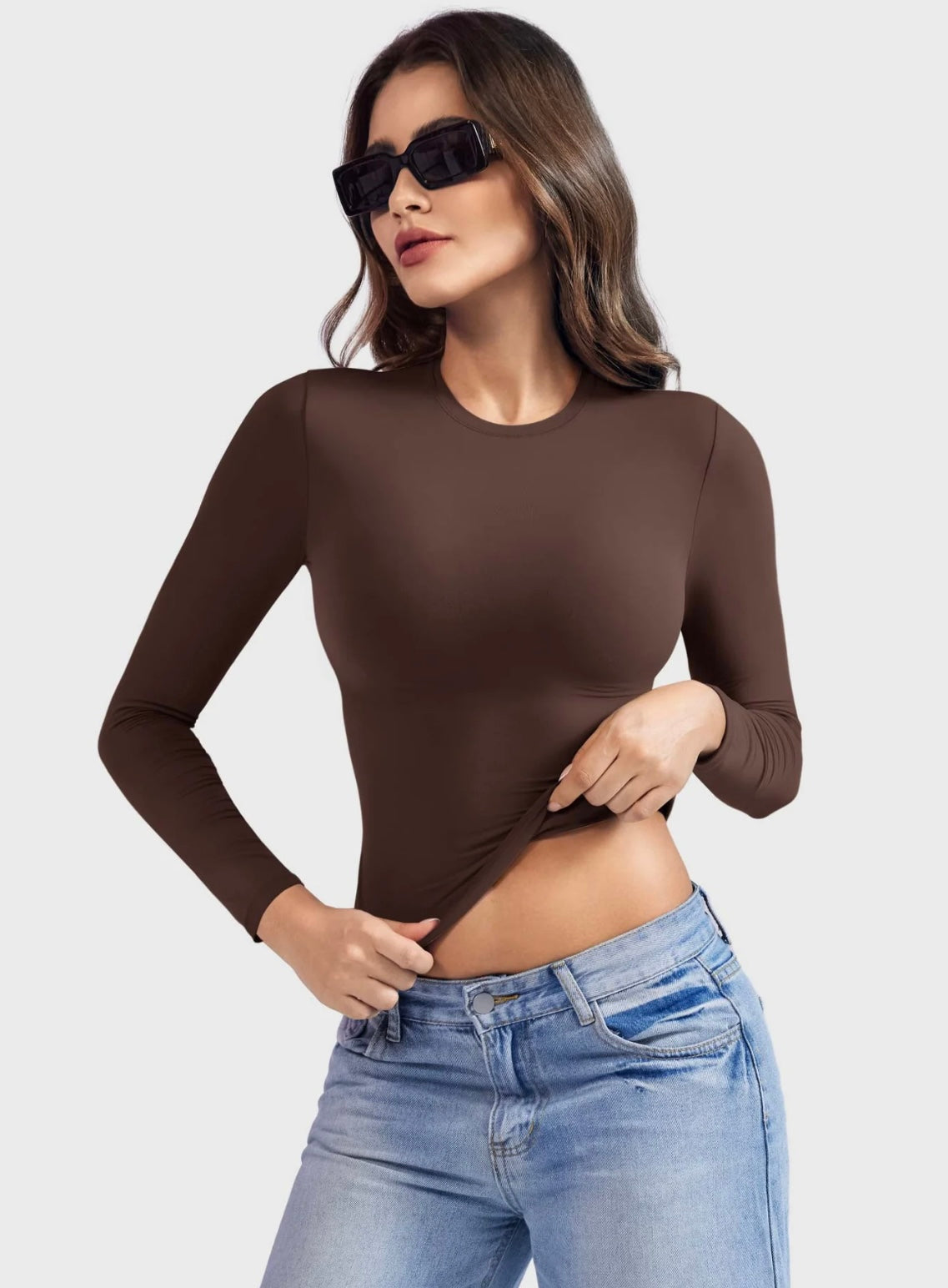 Eliza Long Sleeve Sculpting Basic Top