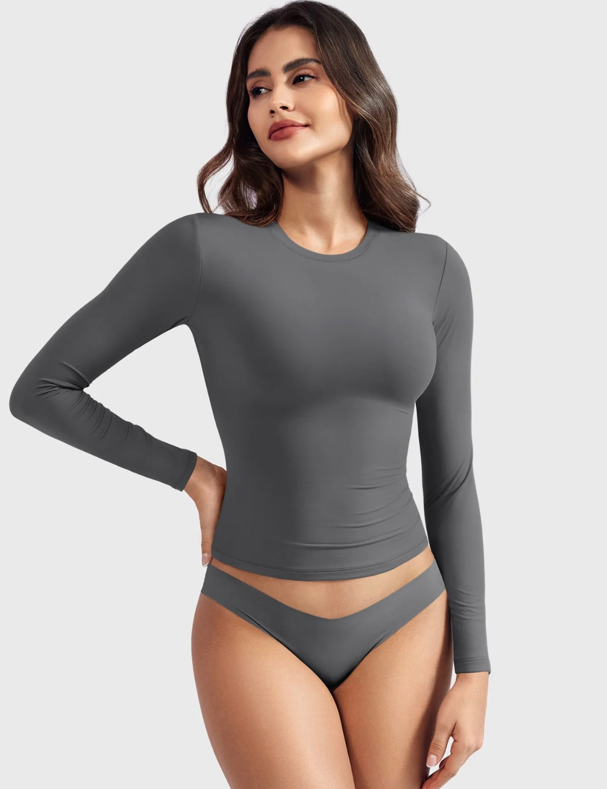 Eliza Long Sleeve Sculpting Basic Top