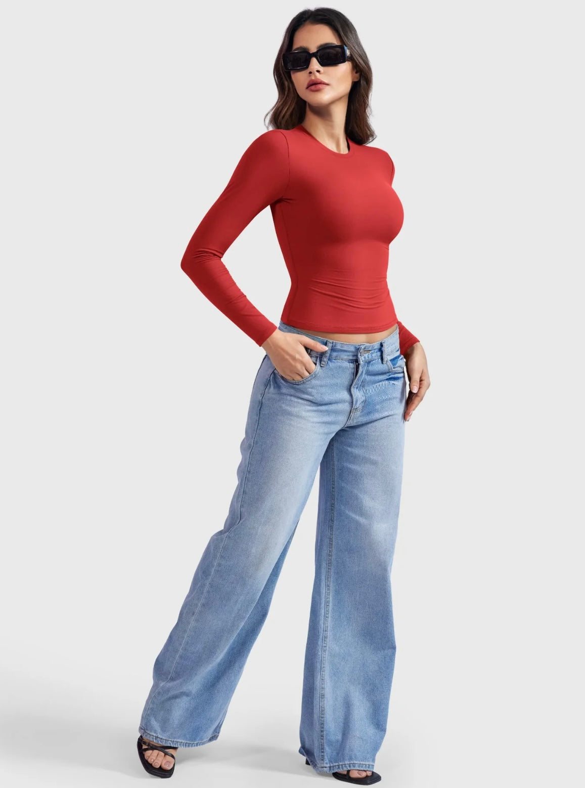Eliza Long Sleeve Sculpting Basic Top