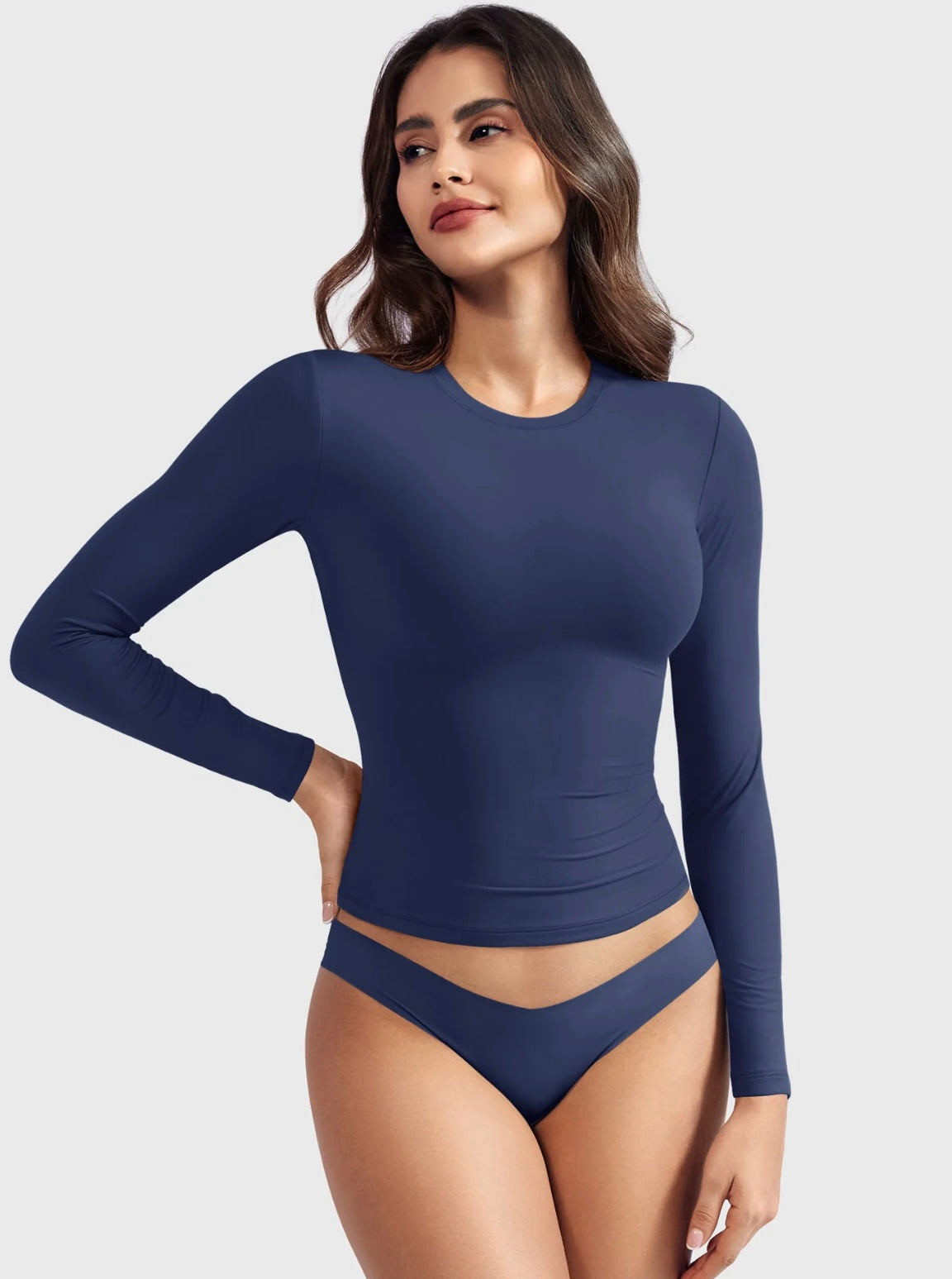 Eliza Long Sleeve Sculpting Basic Top