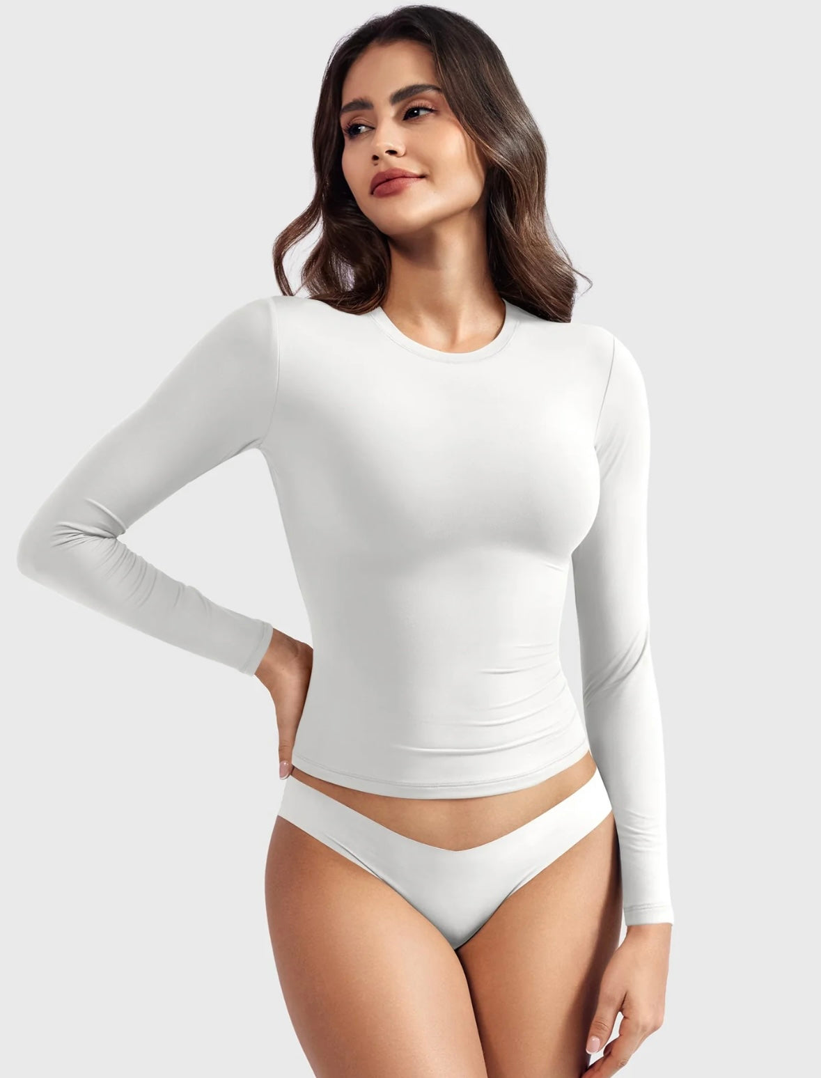 Eliza Long Sleeve Sculpting Basic Top